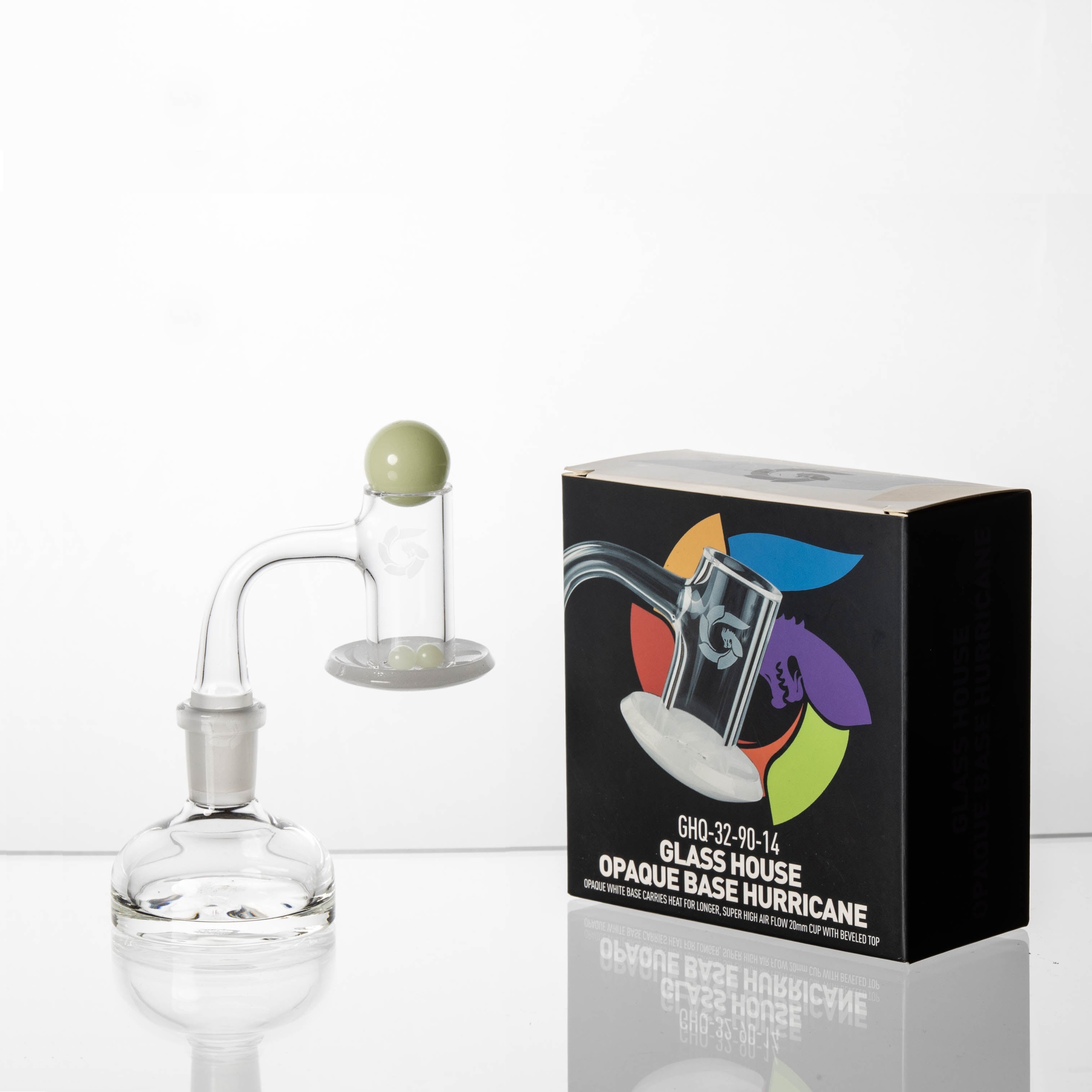 Glass House Opaque Base Hurricane Banger Set, hillside, thc, , wax, dab, concentrates, extracts